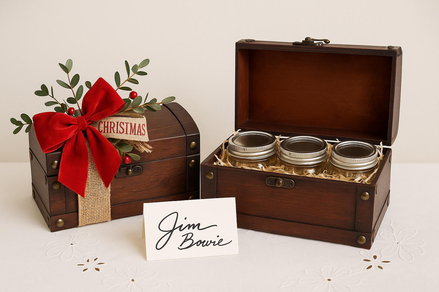 7GT Christmas Special: The Jim Bowie Gift Trunk SPG in Mesquite, Pecan & Oak *LIMITED EDITION*