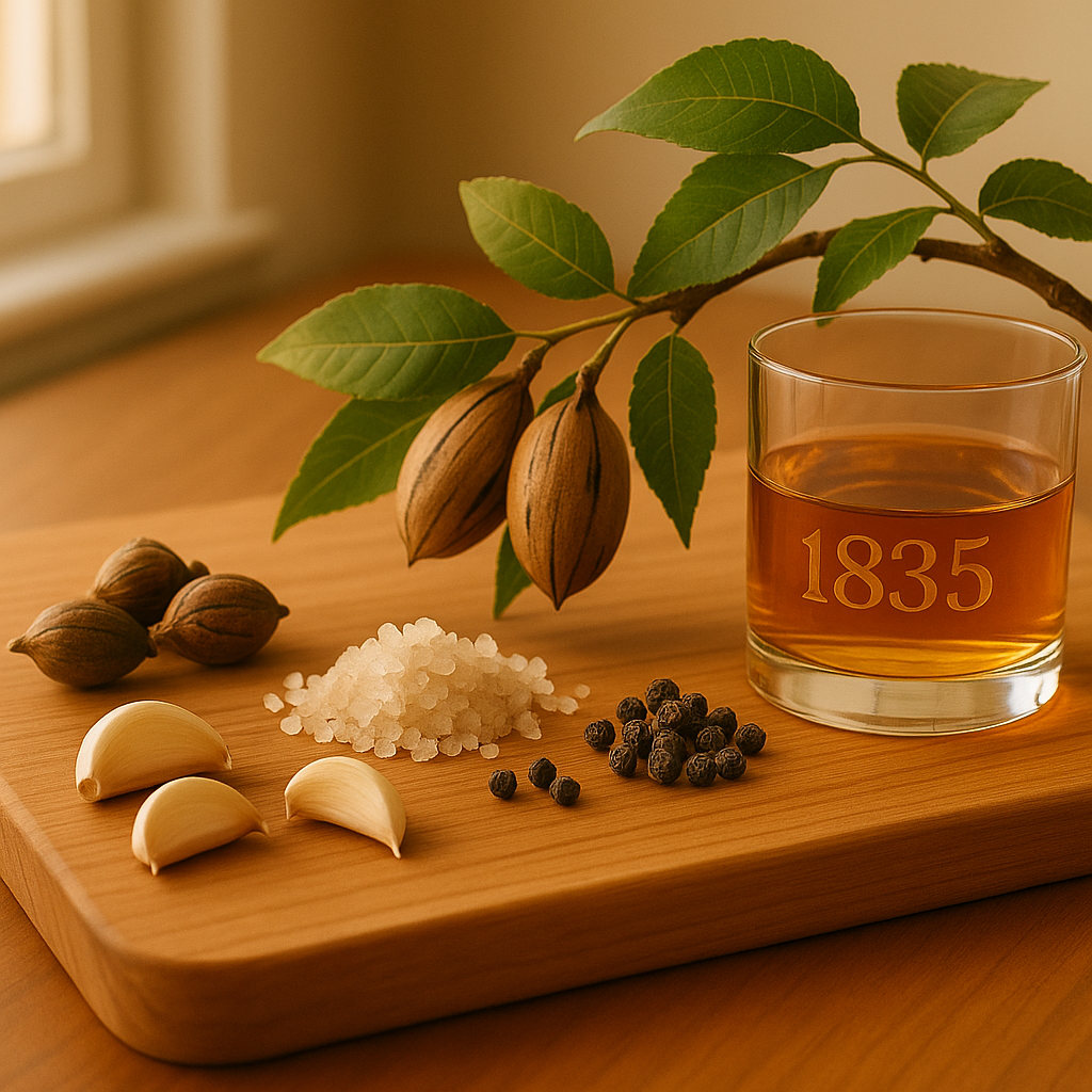 7GT Smoked Salt, Pepper & Garlic Blend-Pecan, 1835 Bourbon Infused (6oz)