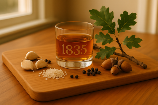 7GT SB6 Smoked Salt, Pepper & Garlic Blend, 1835 Bourbon Infused-Oak (6oz)