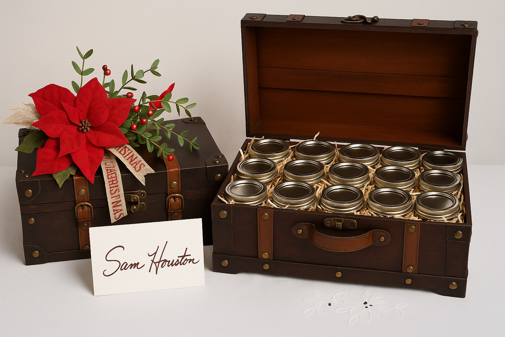 7GT Christmas Special: The Sam Houston Gift Trunk  SPG, SPL & SPO in Mesquite, Pecan, Oak, Apple & Cherry *LIMITED EDITION*