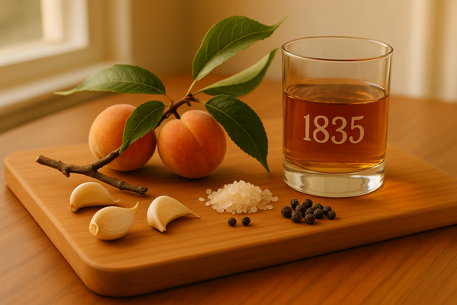 7GT Smoked Salt & Pepper Blend-Peach, 1835 Bourbon Infused (6oz)